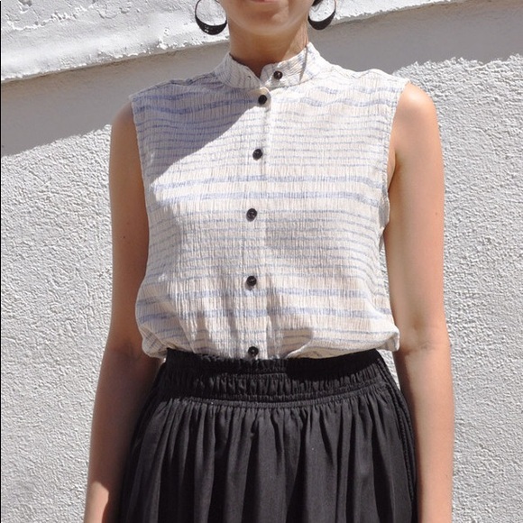 NWT Rachel Comey Bosa Shirt in Faded Stripe - Picture 3 of 16